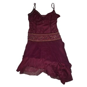 Rhinestone, beaded, asymmetrical dress/top